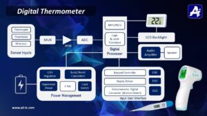 数字額溫测试仪 Digital Thermometer_AiT Semiconductor